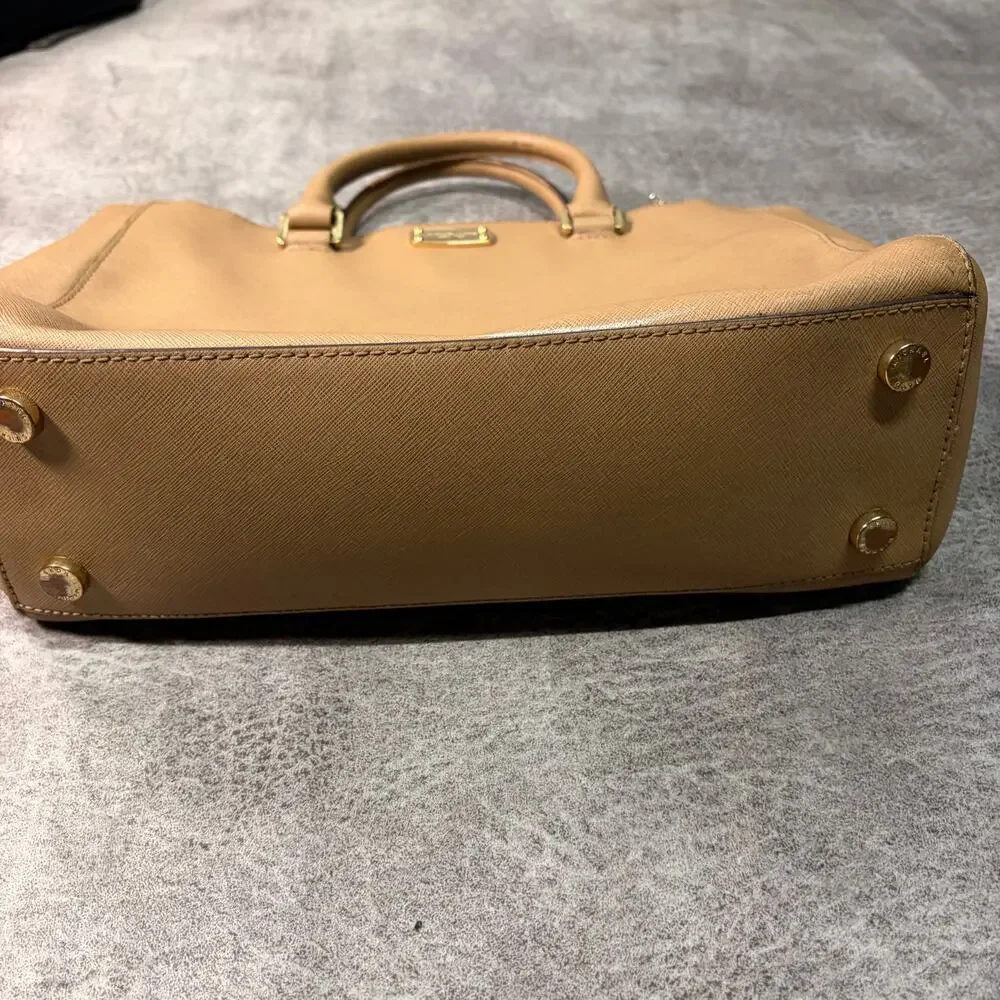 Michael Kors Tan Gold Hardware Tote Handbag